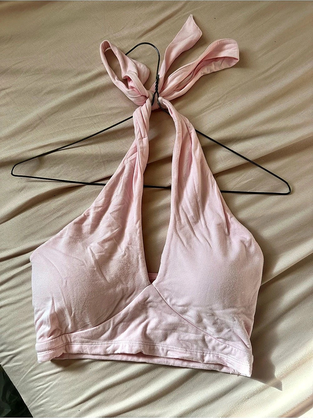 Pink Tie-Front crop Top Pilates 🩰